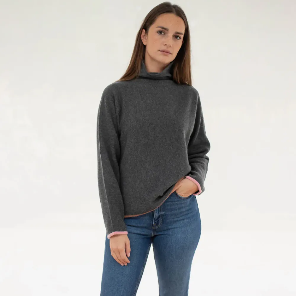 Ash Grey Pure Cashmere Jumper>Caroline Gardner Best Sale
