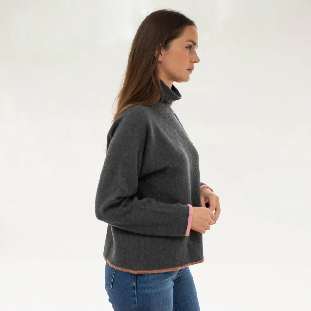 Ash Grey Pure Cashmere Jumper>Caroline Gardner Best Sale