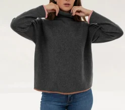 Ash Grey Pure Cashmere Jumper><noscript><img width=