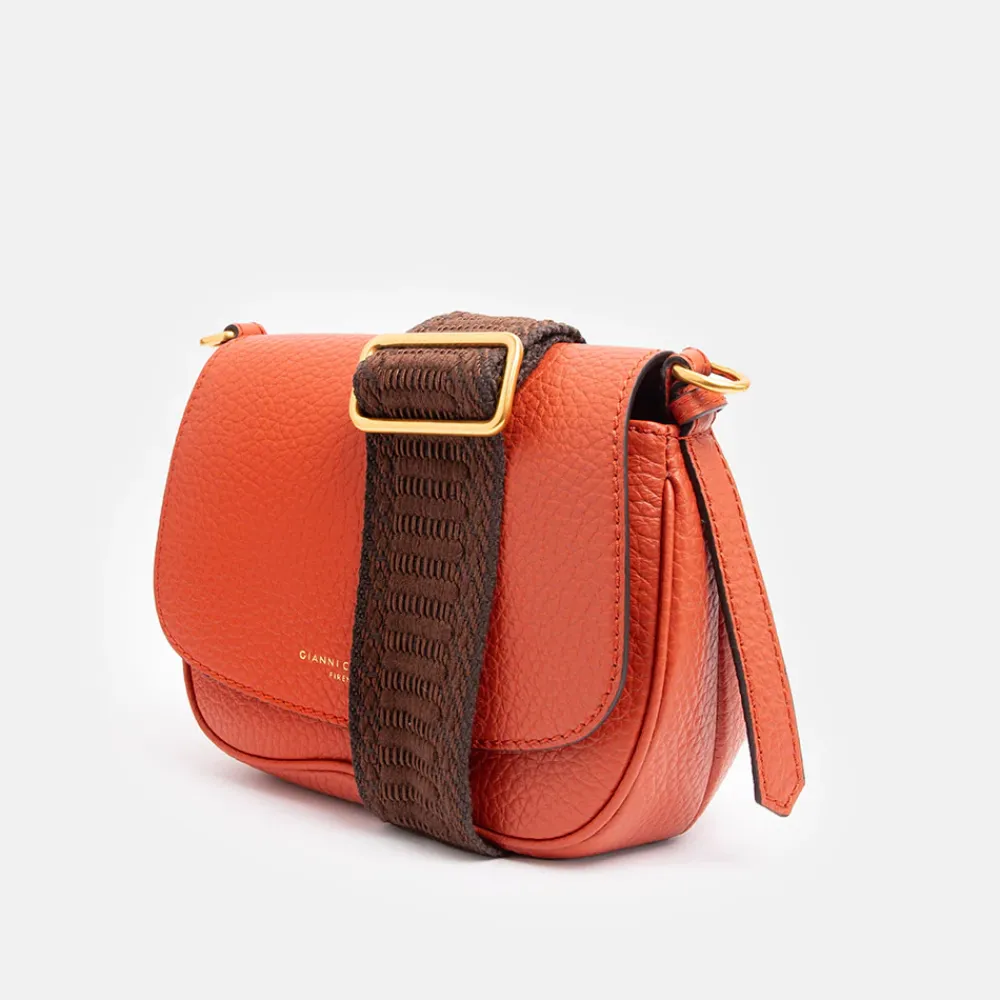 Autumn Orange Leather Chiara Bag>Caroline Gardner Outlet