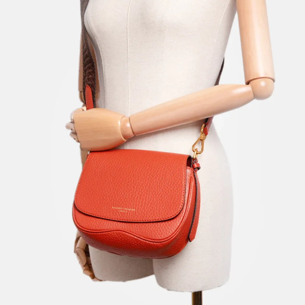 Autumn Orange Leather Chiara Bag>Caroline Gardner Outlet