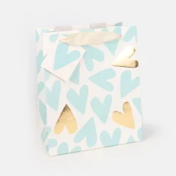 Baby Blue Hearts Medium Gift Bag>Caroline Gardner Online
