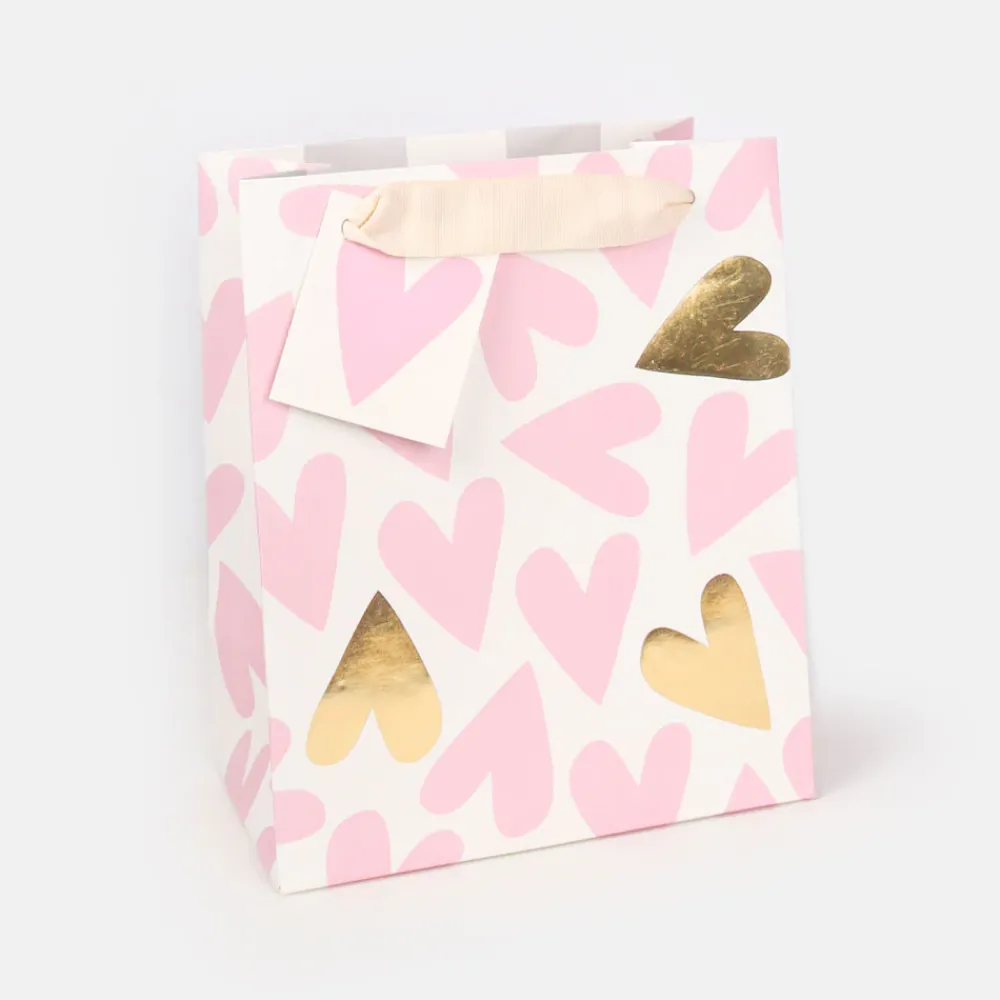 Baby Pink Hearts Medium Gift Bag>Caroline Gardner Hot