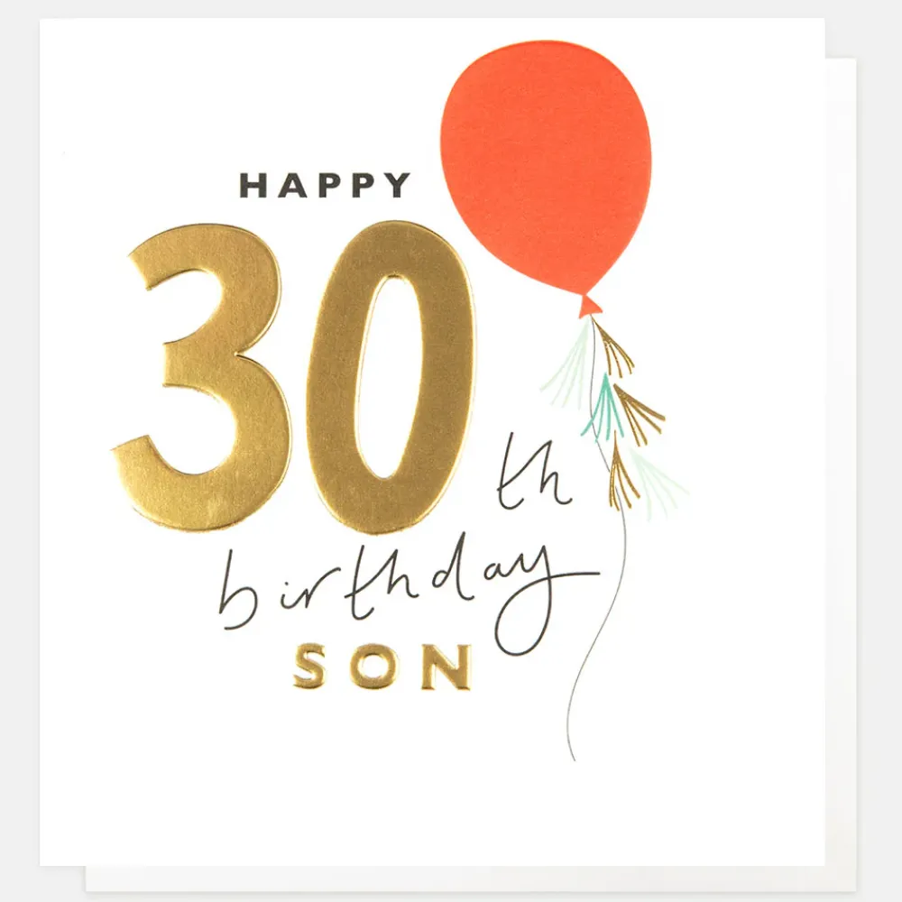 Balloon 30th Birthday Card For Son>Caroline Gardner Shop