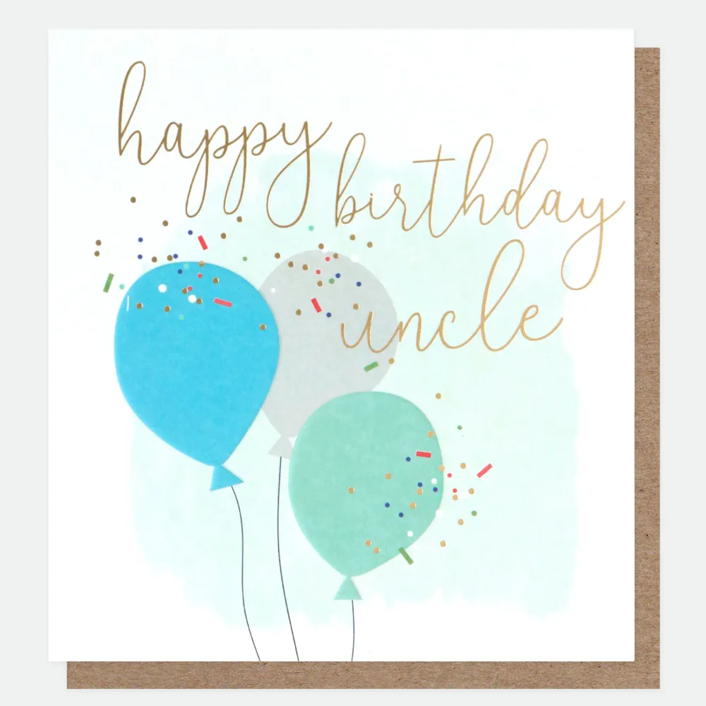 Balloons & Confetti Birthday Card For Uncle>Caroline Gardner Best