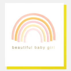 Beautiful Baby Girl Rainbow New Baby Card>Caroline Gardner Cheap