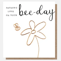 Bee-Day Flower Birthday Card>Caroline Gardner Flash Sale