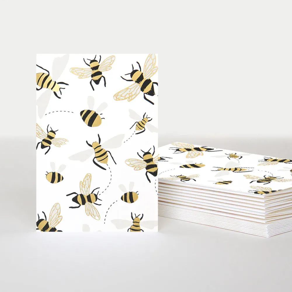 Bees Blank Notecards Pack of 10>Caroline Gardner Outlet