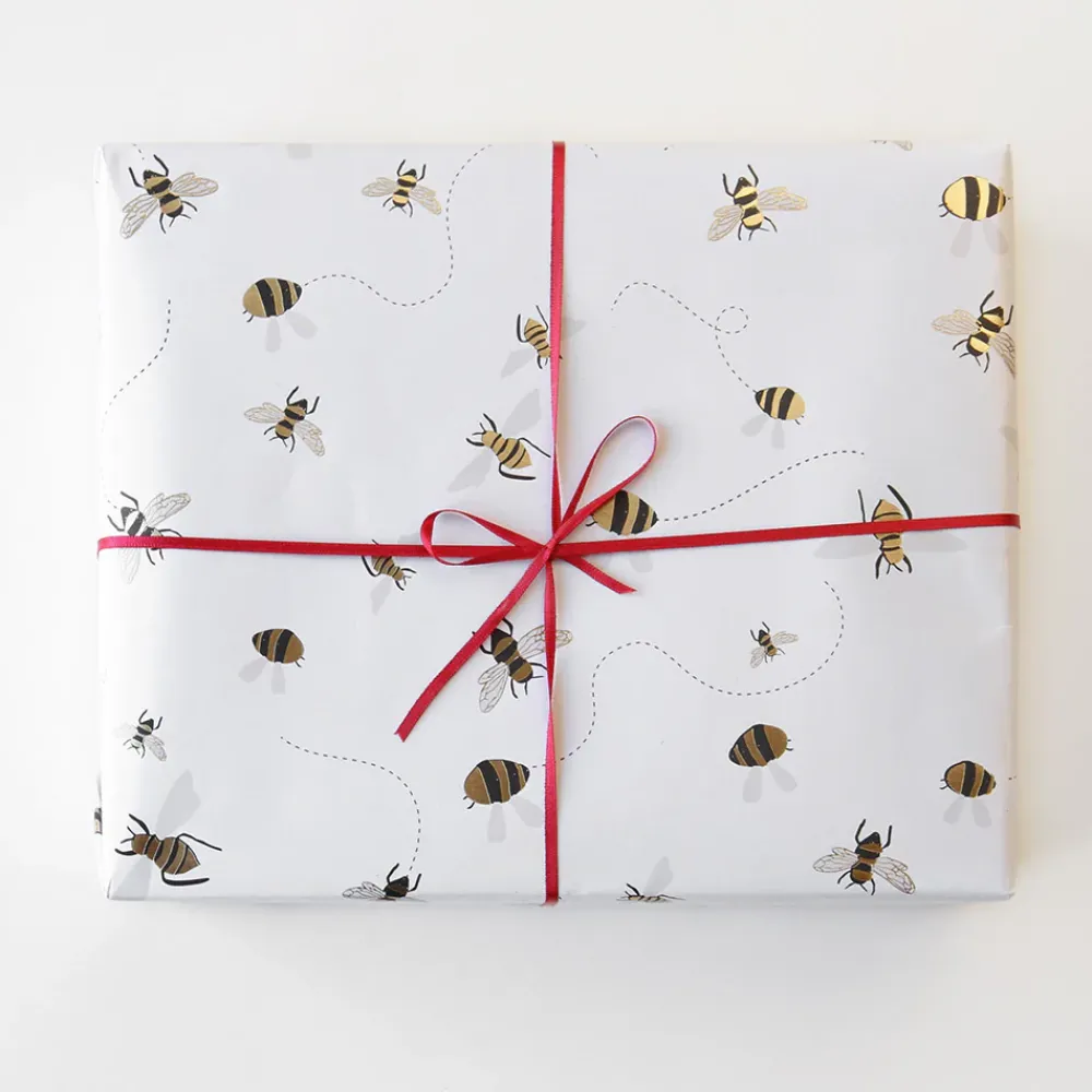 Bees Wrapping Paper Set of 2 Sheets>Caroline Gardner Outlet