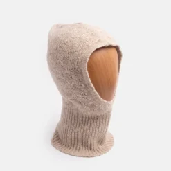 Beige Cable Knit Balaclava Hood>Caroline Gardner Sale