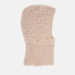 Beige Cable Knit Balaclava Hood>Caroline Gardner Sale