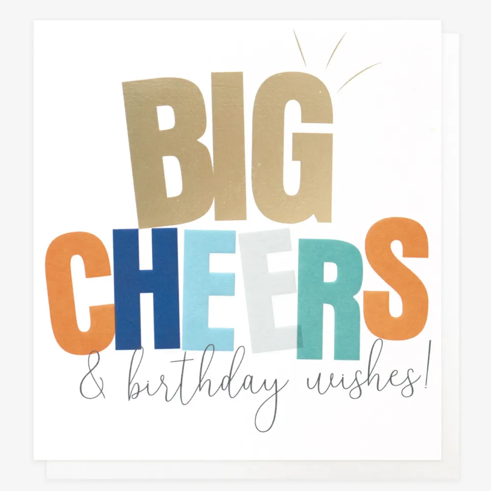 Big Cheers & Birthday Wishes Card>Caroline Gardner Clearance