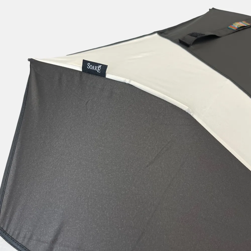 Black & Cream Swirl Folding Umbrella>Caroline Gardner New
