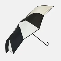 Black & Cream Swirl Folding Umbrella><noscript><img width=
