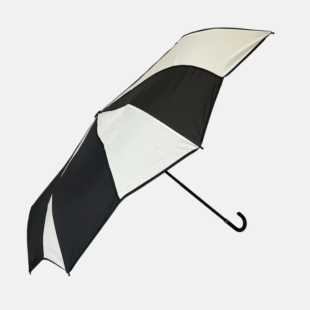 Black & Cream Swirl Folding Umbrella>Caroline Gardner New