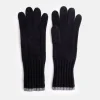 Black Cashmere Cable Knit Gloves>Caroline Gardner Best