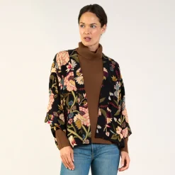 Black Dahlia Crepe Short Kimono><noscript><img width=