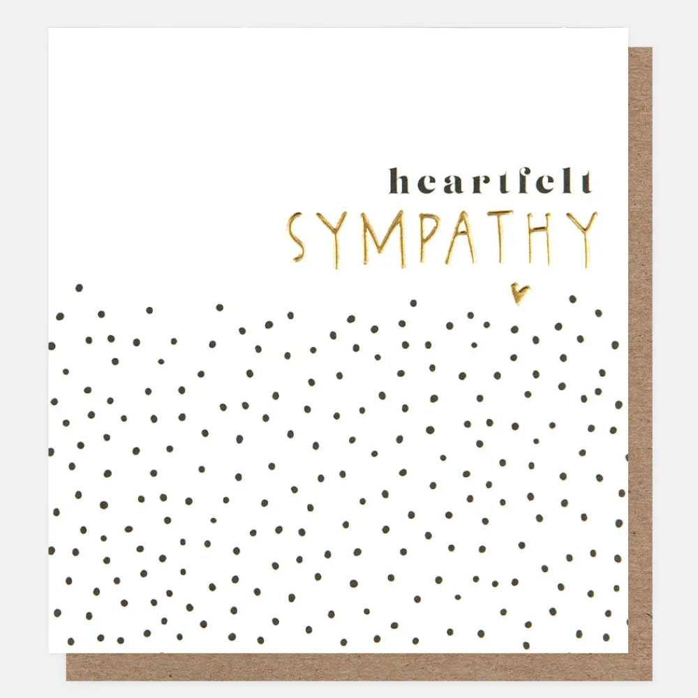 Black Dots Heartfelt Sympathy Card>Caroline Gardner Flash Sale