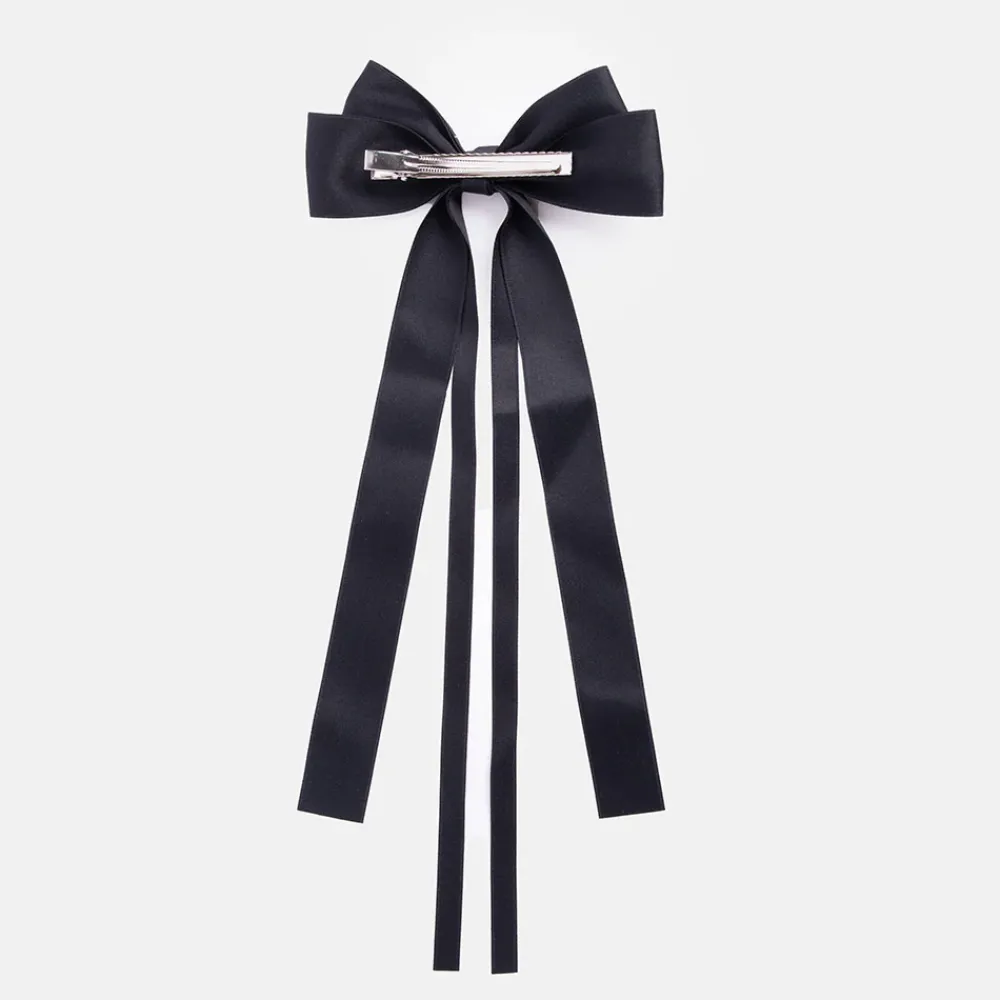 Black Double Ribbon Bow Hair Clip>Caroline Gardner Cheap