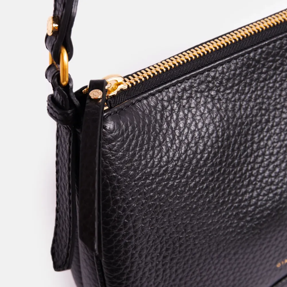 Black Leather Chiara Shoulder Bag>Caroline Gardner Hot