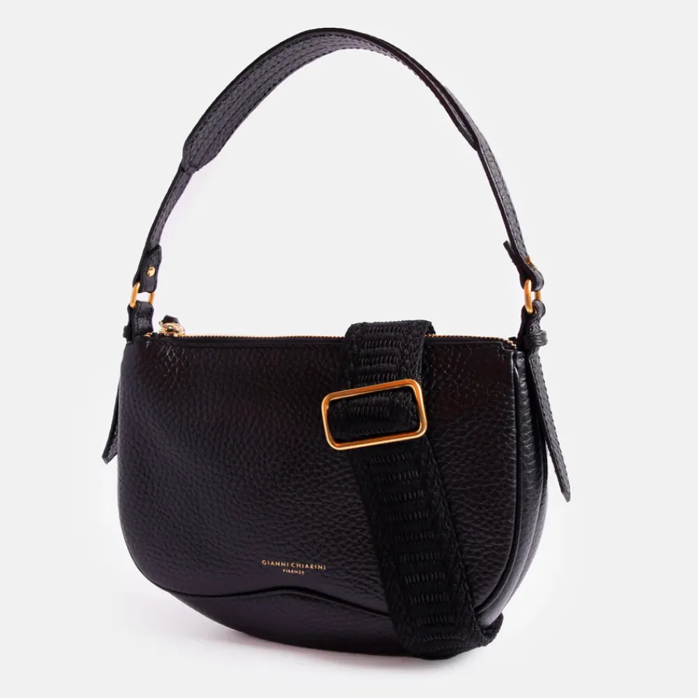 Black Leather Chiara Shoulder Bag>Caroline Gardner Hot