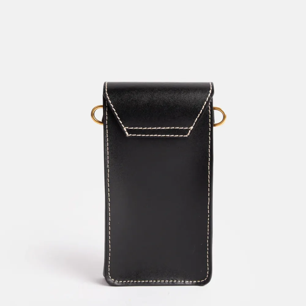 Black Leather Corallo Phone Bag>Caroline Gardner Clearance