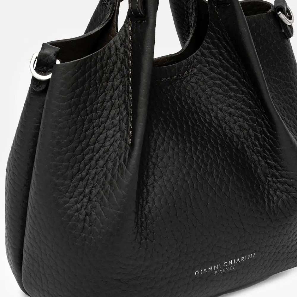 Black Leather Dua Large Tote Bag>Caroline Gardner Online