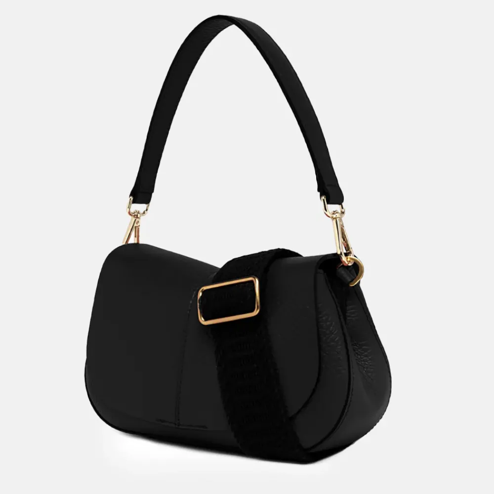 Black Leather Helena Baguette Bag>Caroline Gardner Hot