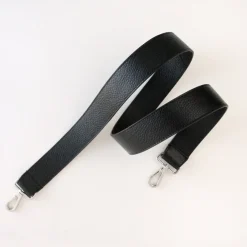 Black Leather Long Wide Handbag Strap>Caroline Gardner Shop