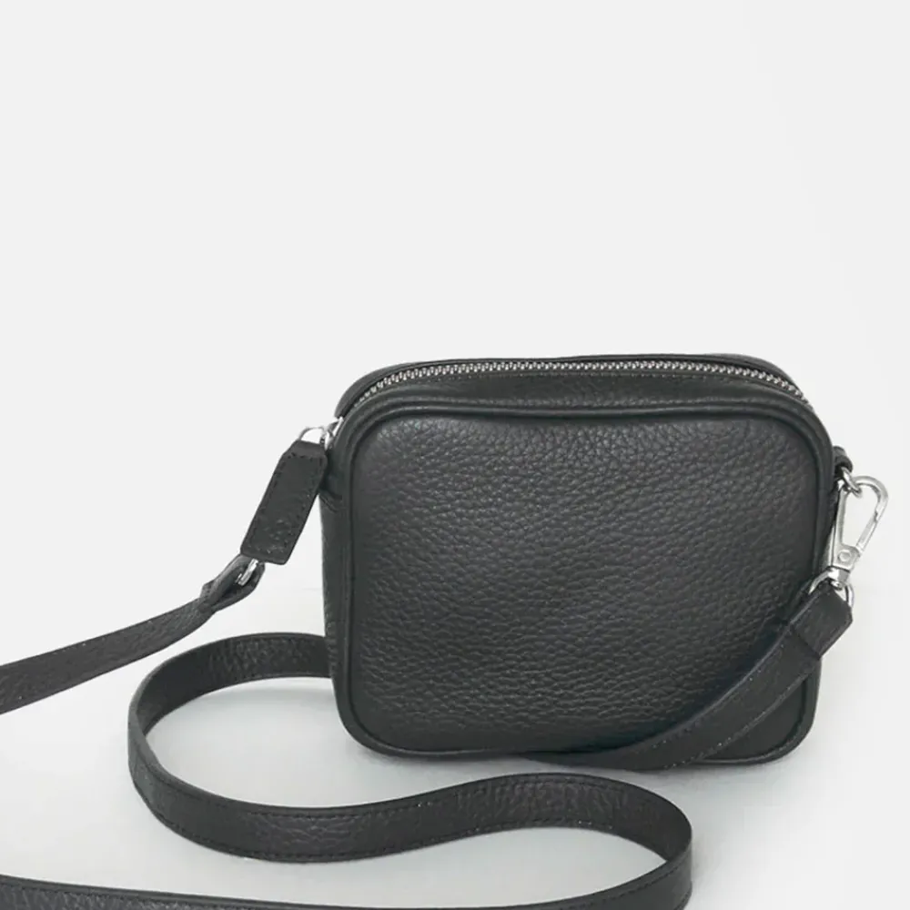 Black Leather Mini Camera Bag>Caroline Gardner Outlet
