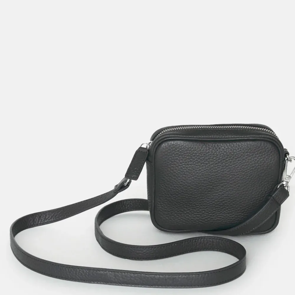 Black Leather Mini Camera Bag>Caroline Gardner Outlet