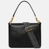 Black Leather Tea Flap Bag>Caroline Gardner Flash Sale