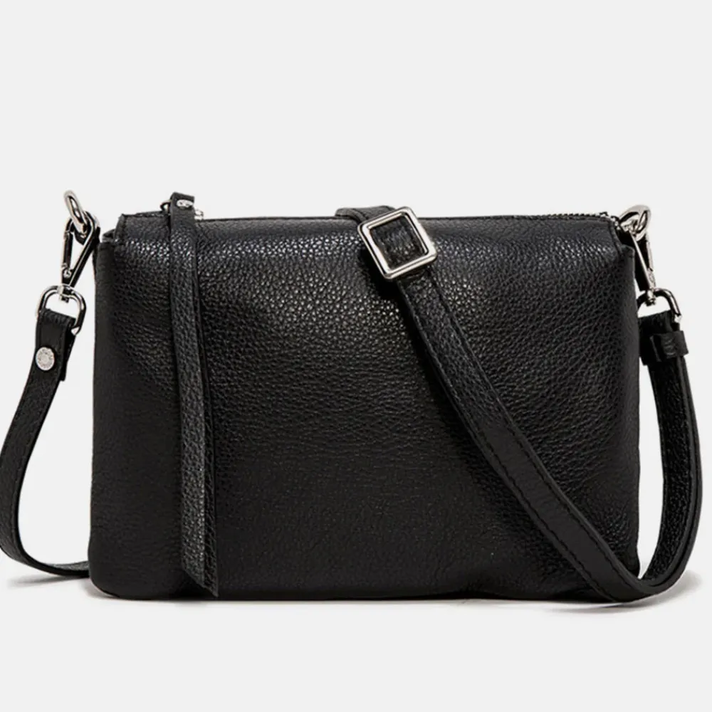 Black Leather Three Crossbody Bag>Caroline Gardner Cheap