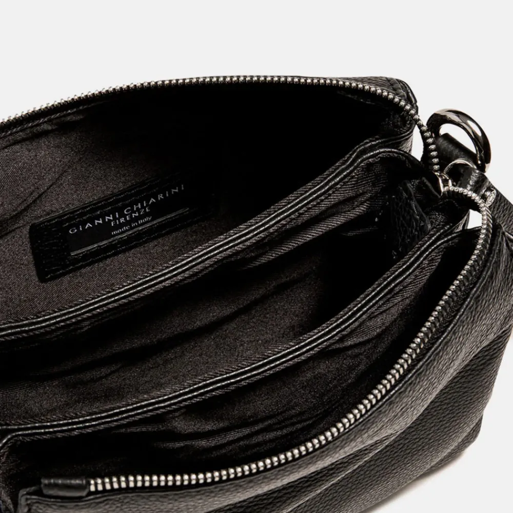 Black Leather Three Crossbody Bag>Caroline Gardner Cheap