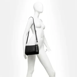 Black Leather Three Crossbody Bag><noscript><img width=
