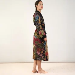 Black Primula Crepe Dressing Gown><noscript><img width=