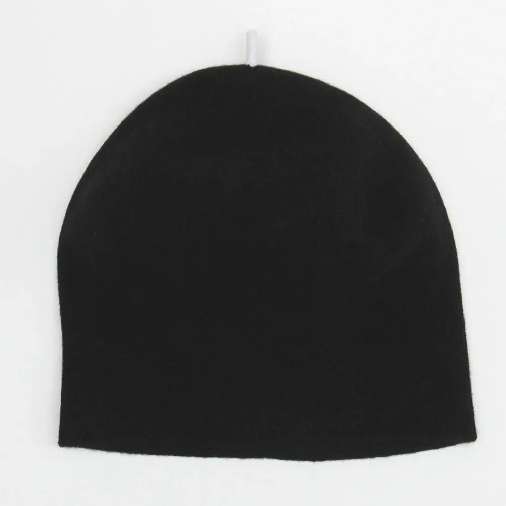 Black Pure Merino Roll Up Beret>Caroline Gardner Store