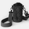 Black Quilted Water Bottle Bag>Caroline Gardner Fashion