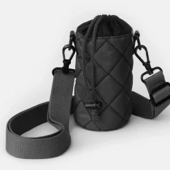 Black Quilted Water Bottle Bag>Caroline Gardner Fashion