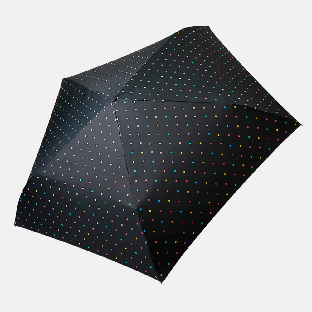 Black Spotty UV Protective Folding Umbrella>Caroline Gardner Fashion