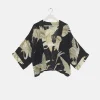 Black Stork Luxe Crepe Short Kimono>Caroline Gardner Best Sale