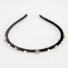 Black Velvet Jewel/Pearl Thin Headband>Caroline Gardner Shop