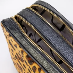 Black/Leopard Double Zip Camera Bag><noscript><img width=
