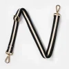 Black/White Stripe Slim Bag Strap>Caroline Gardner Shop