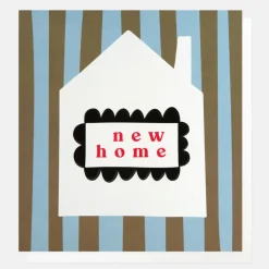 Blue/Khaki Stripe New Home Card>Caroline Gardner Cheap