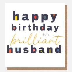 Bold Text Birthday Card For Husband>Caroline Gardner Discount