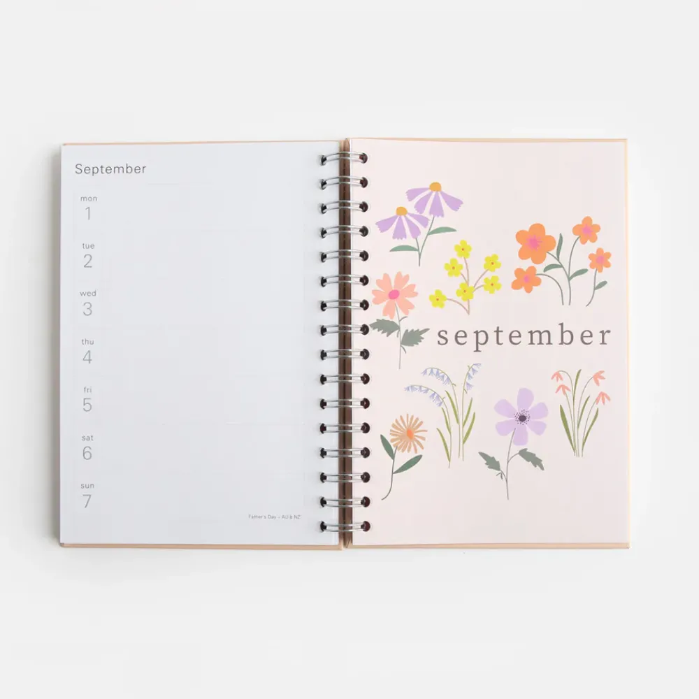 Botanic Blooms 2025 A5 Wiro Diary>Caroline Gardner Outlet