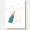 Bottle & Glasses Anniversary Card>Caroline Gardner Hot