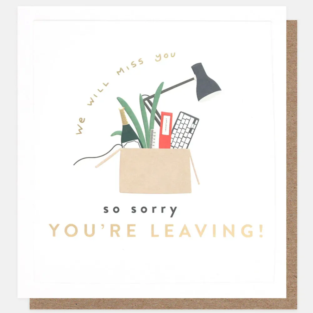 Box Packed Sorry You're Leaving Card>Caroline Gardner Outlet
