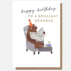 Brilliant Bear Birthday Card For Grandad>Caroline Gardner Clearance